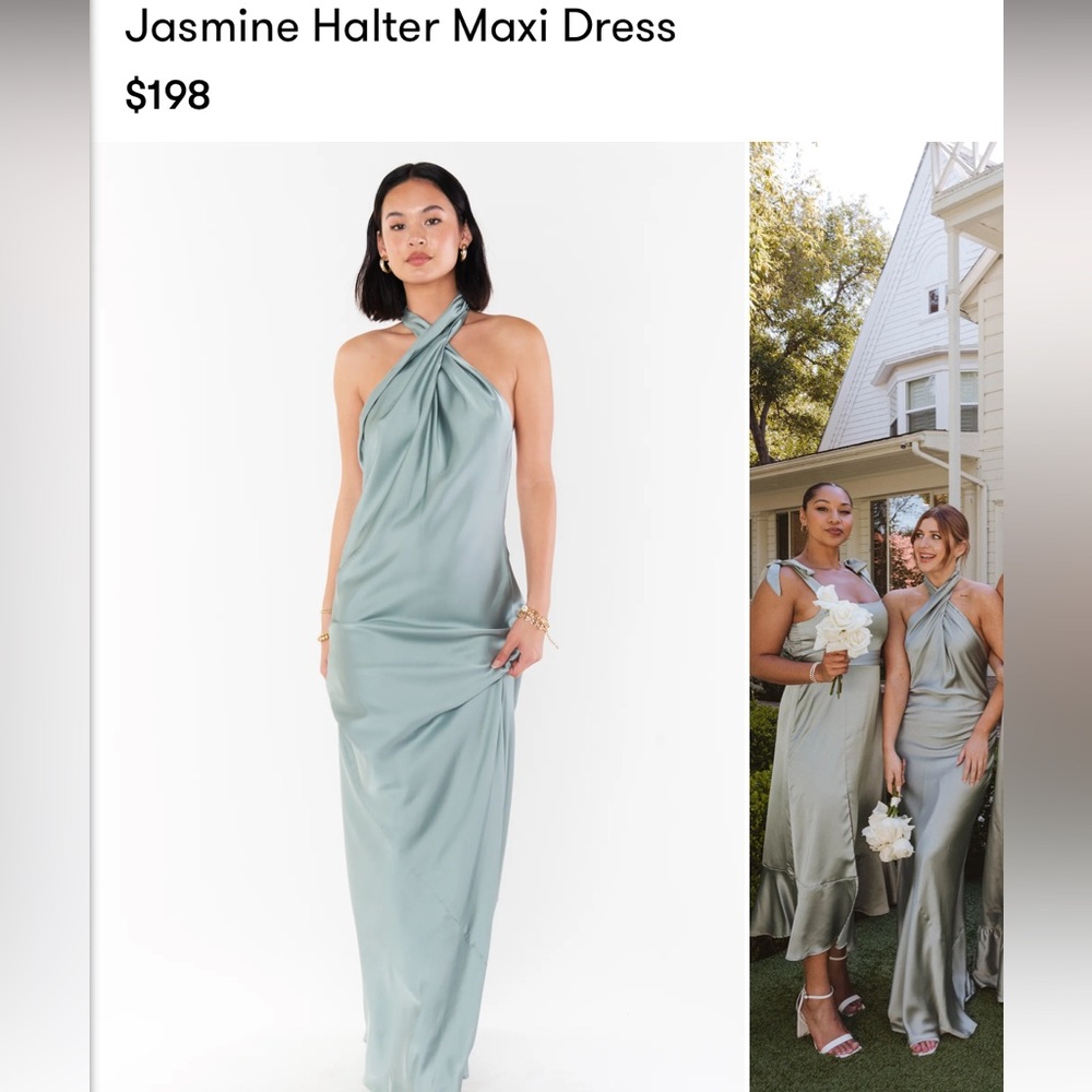 Show Me Your Mumu Jasmine halter silk bridesmaids dress